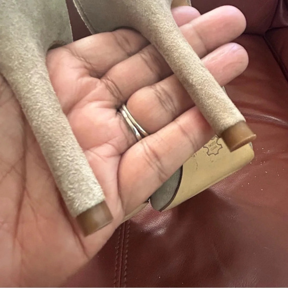 Trina Turk‎  Laguna Suede Leather Mules in Slate Taupe Size 9 1/2 - Picture 7 of 9